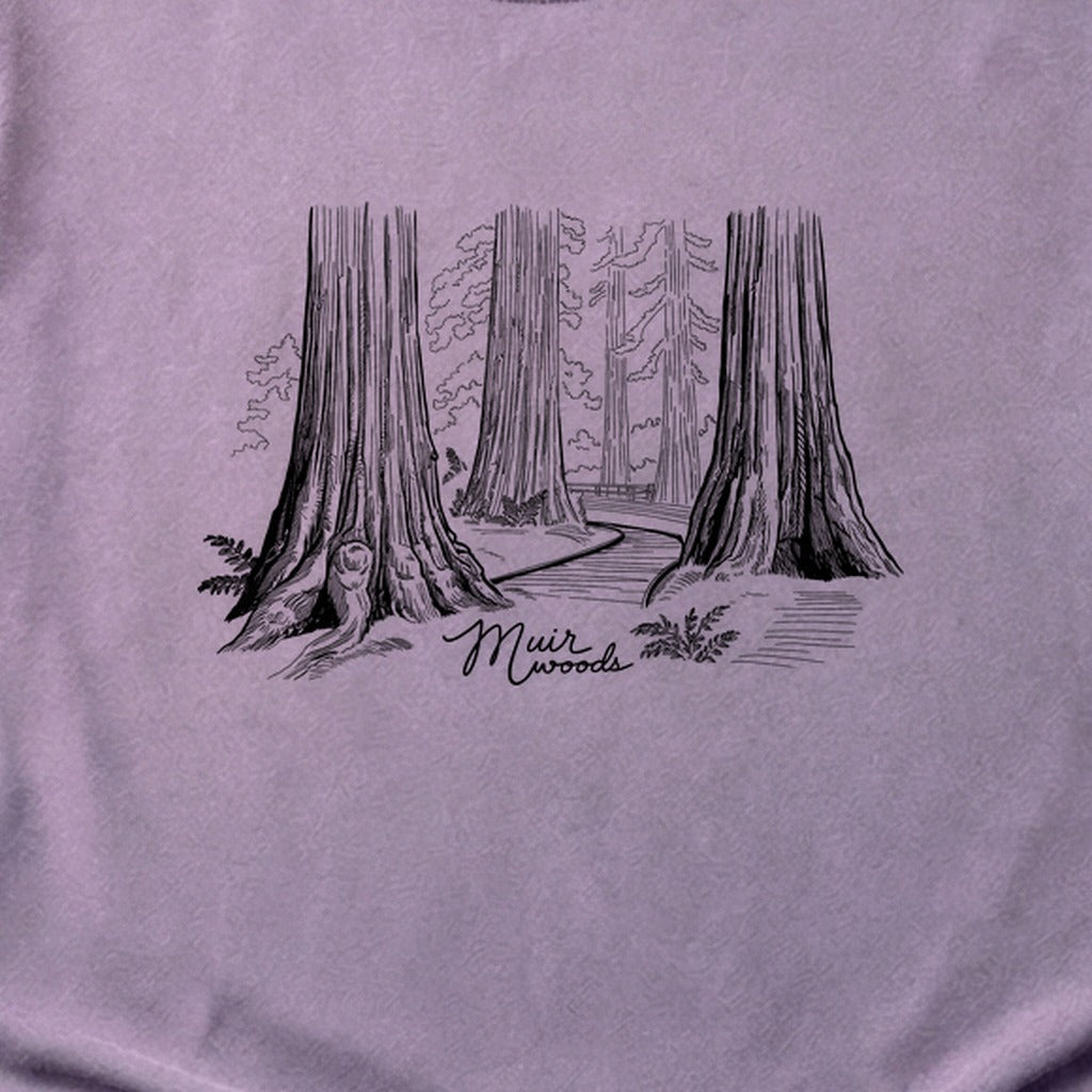 Muir Woods Line Drawing Cotton T-Shirt