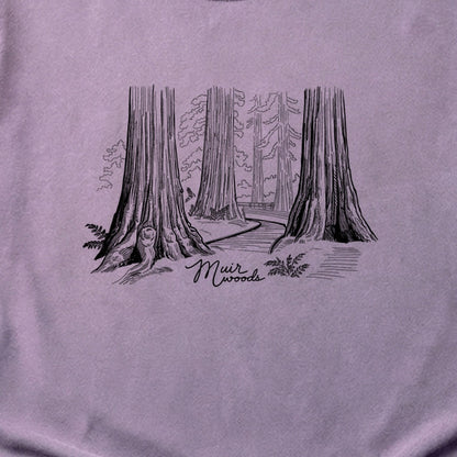 Muir Woods Line Drawing Cotton T-Shirt