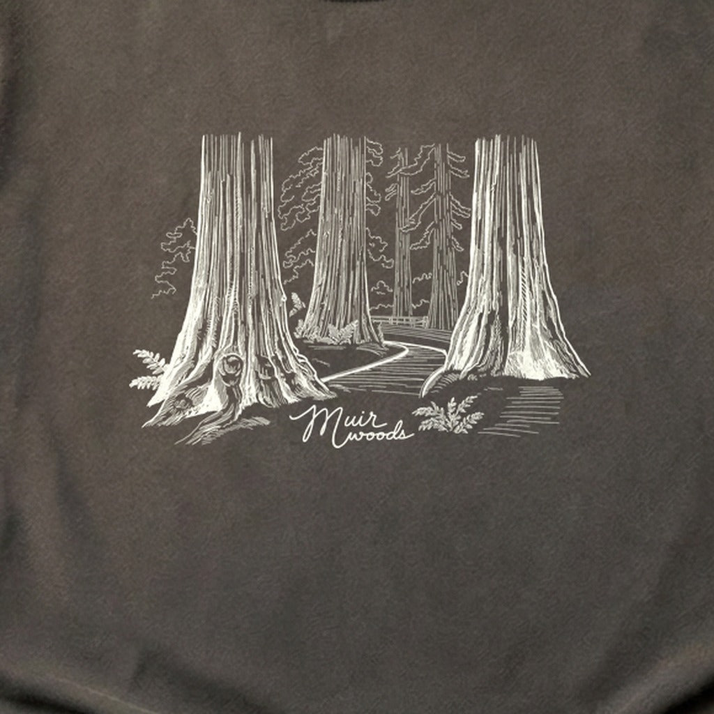 Muir Woods Line Drawing Cotton T-Shirt