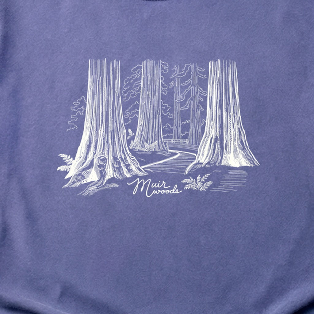 Muir Woods Line Drawing Cotton T-Shirt