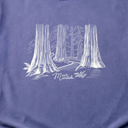 Muir Woods Line Drawing Cotton T-Shirt