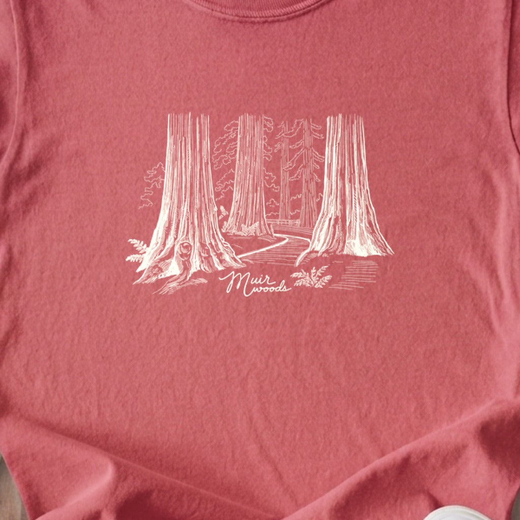 Muir Woods Line Drawing Kids Cotton T-Shirt