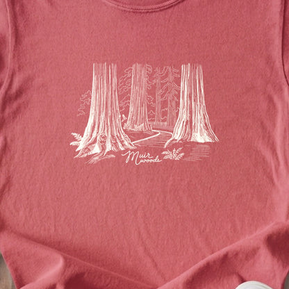 Muir Woods Line Drawing Kids Cotton T-Shirt
