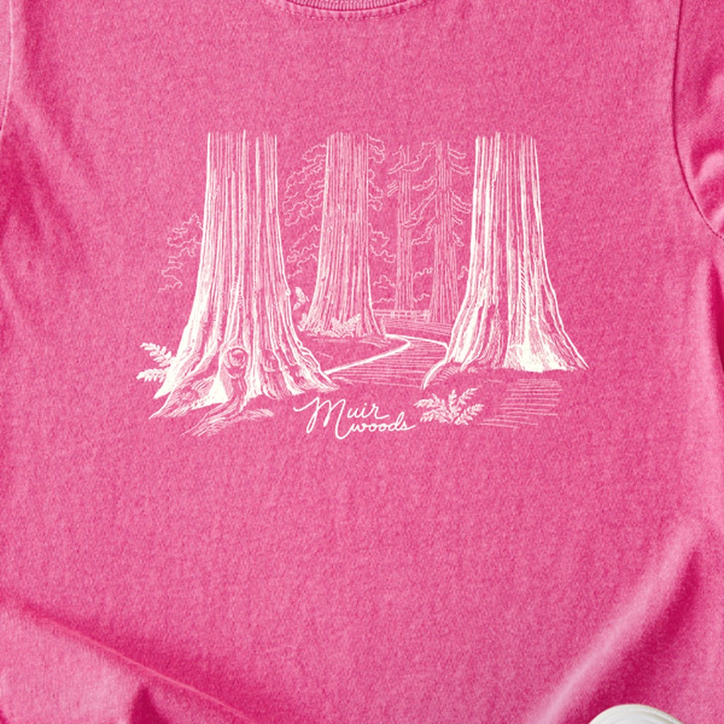 Muir Woods Line Drawing Kids Cotton T-Shirt