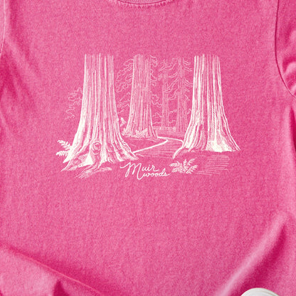 Muir Woods Line Drawing Kids Cotton T-Shirt