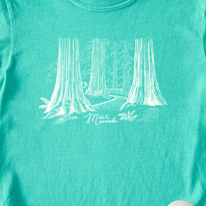 Muir Woods Line Drawing Kids Cotton T-Shirt