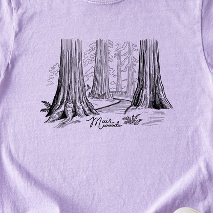 Muir Woods Line Drawing Kids Cotton T-Shirt