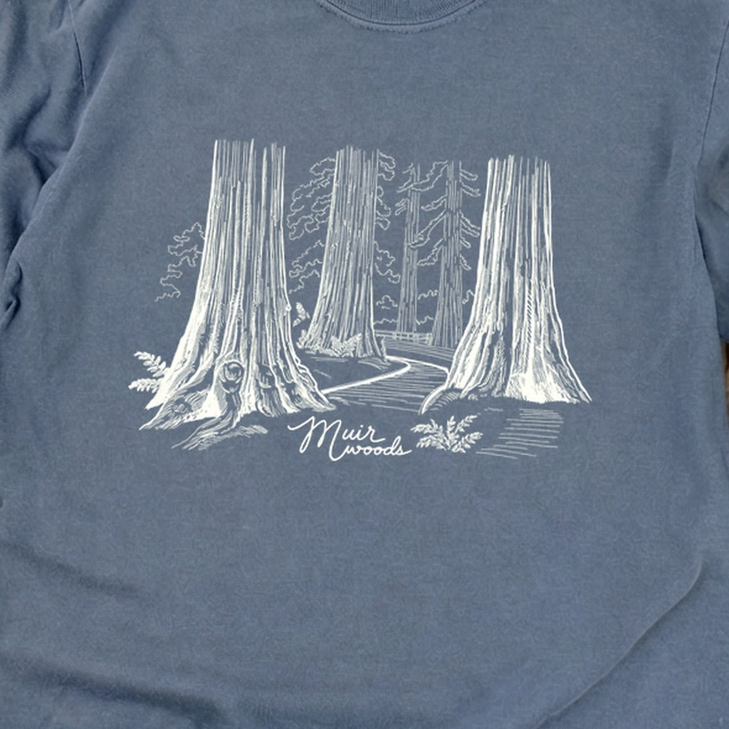 Muir Woods Line Drawing Cotton Long Sleeve