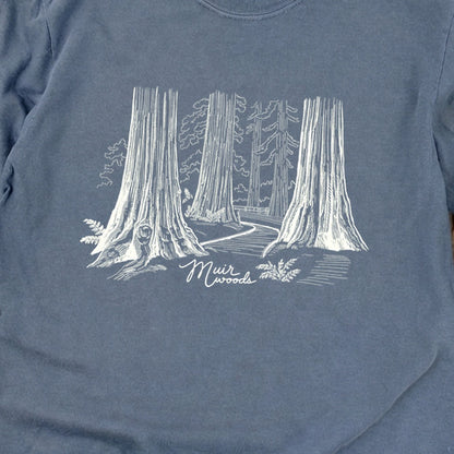 Muir Woods Line Drawing Cotton Long Sleeve