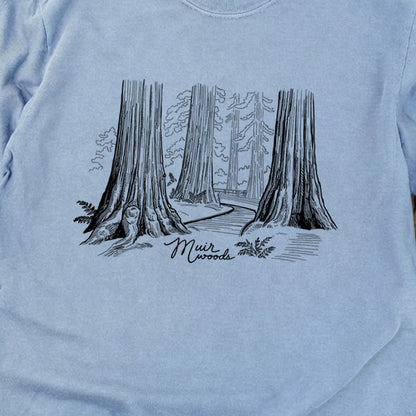 Muir Woods Line Drawing Cotton Long Sleeve