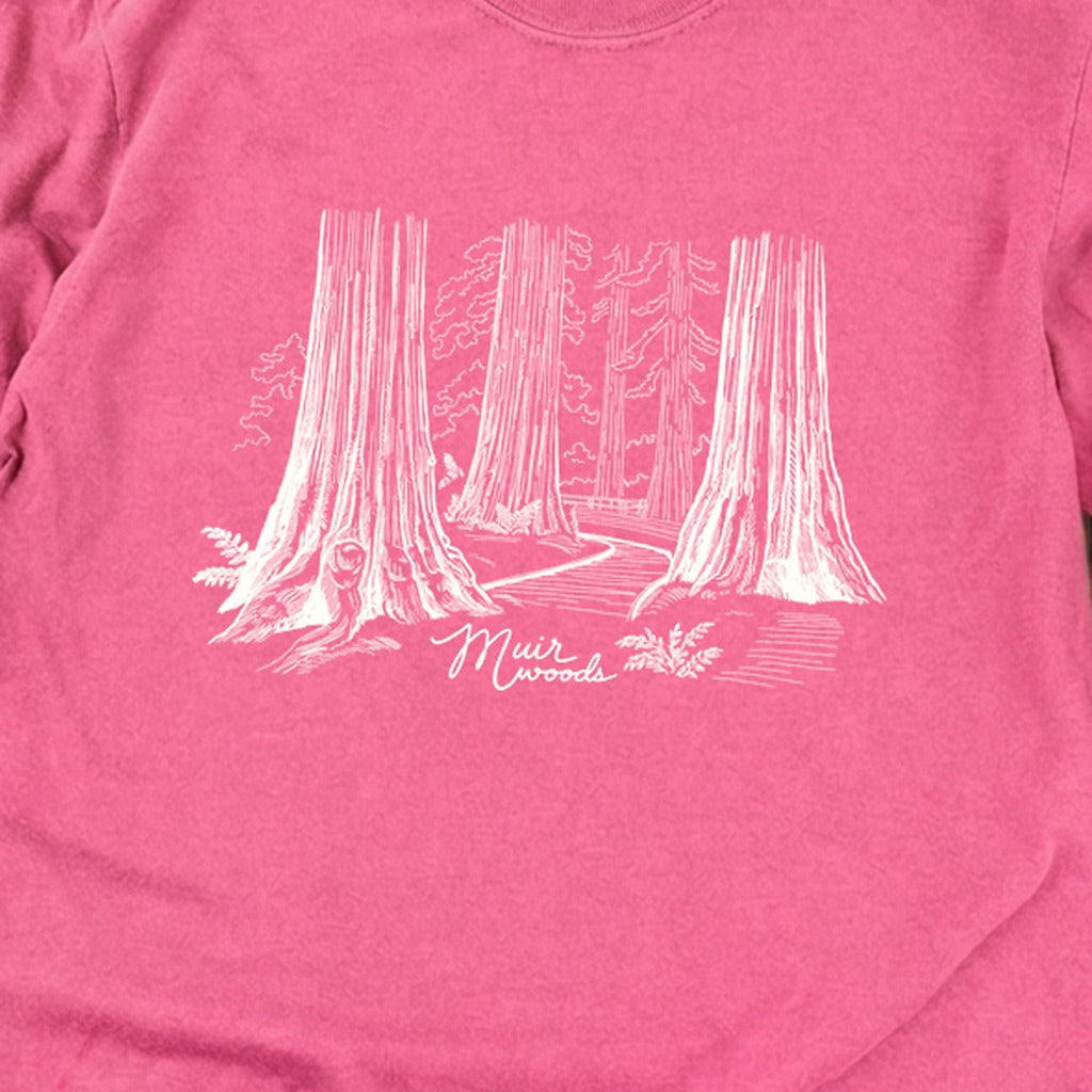 Muir Woods Line Drawing Cotton Long Sleeve