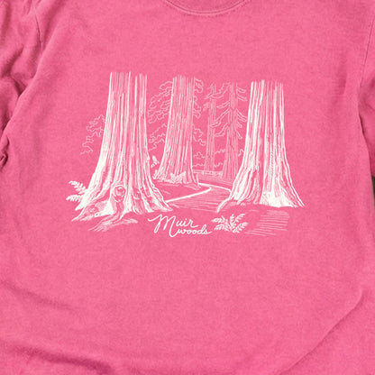 Muir Woods Line Drawing Cotton Long Sleeve