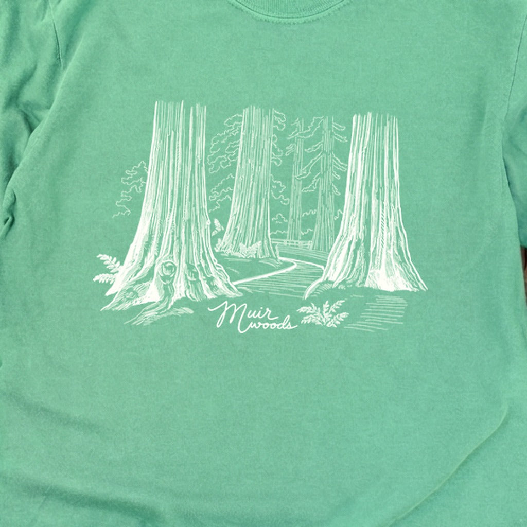 Muir Woods Line Drawing Cotton Long Sleeve