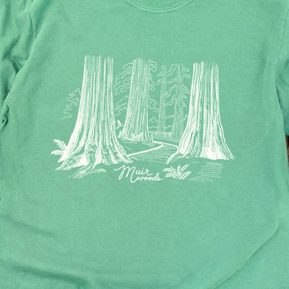 Muir Woods Line Drawing Cotton Long Sleeve