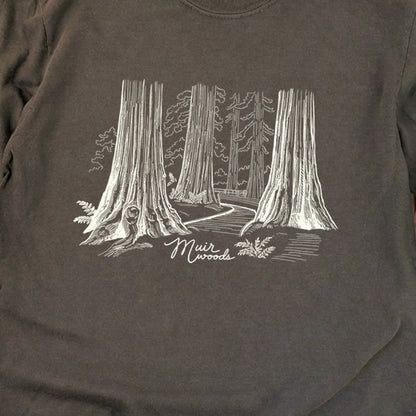 Muir Woods Line Drawing Cotton Long Sleeve