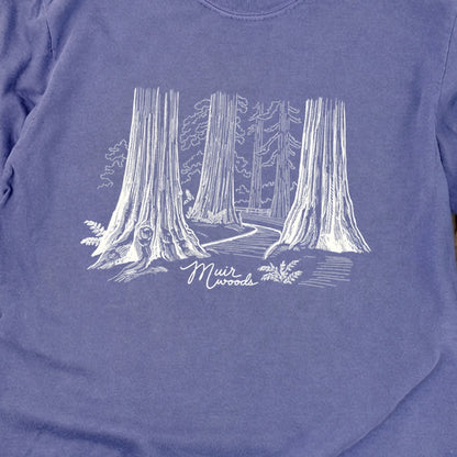 Muir Woods Line Drawing Cotton Long Sleeve