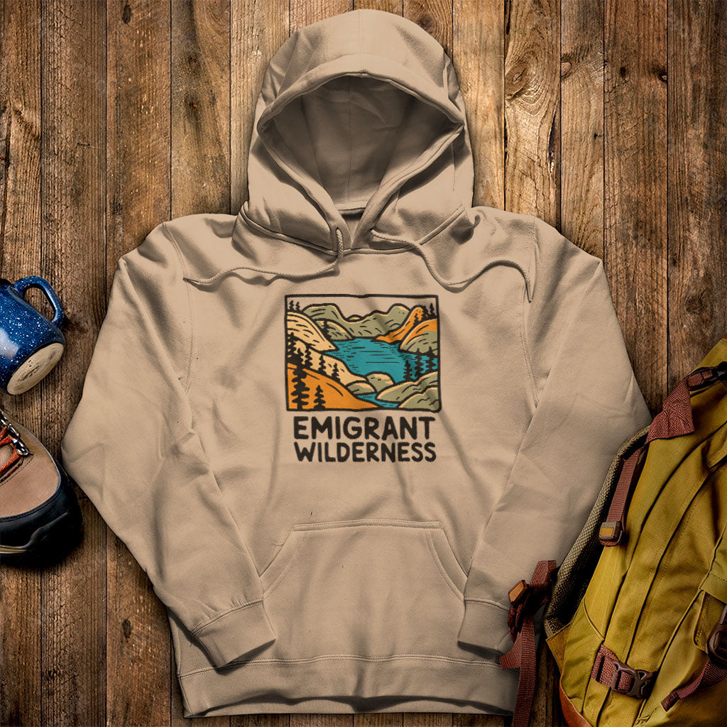Emigrant Wilderness Hoodie Sand Adventure and Outdoors Themed Hoodie