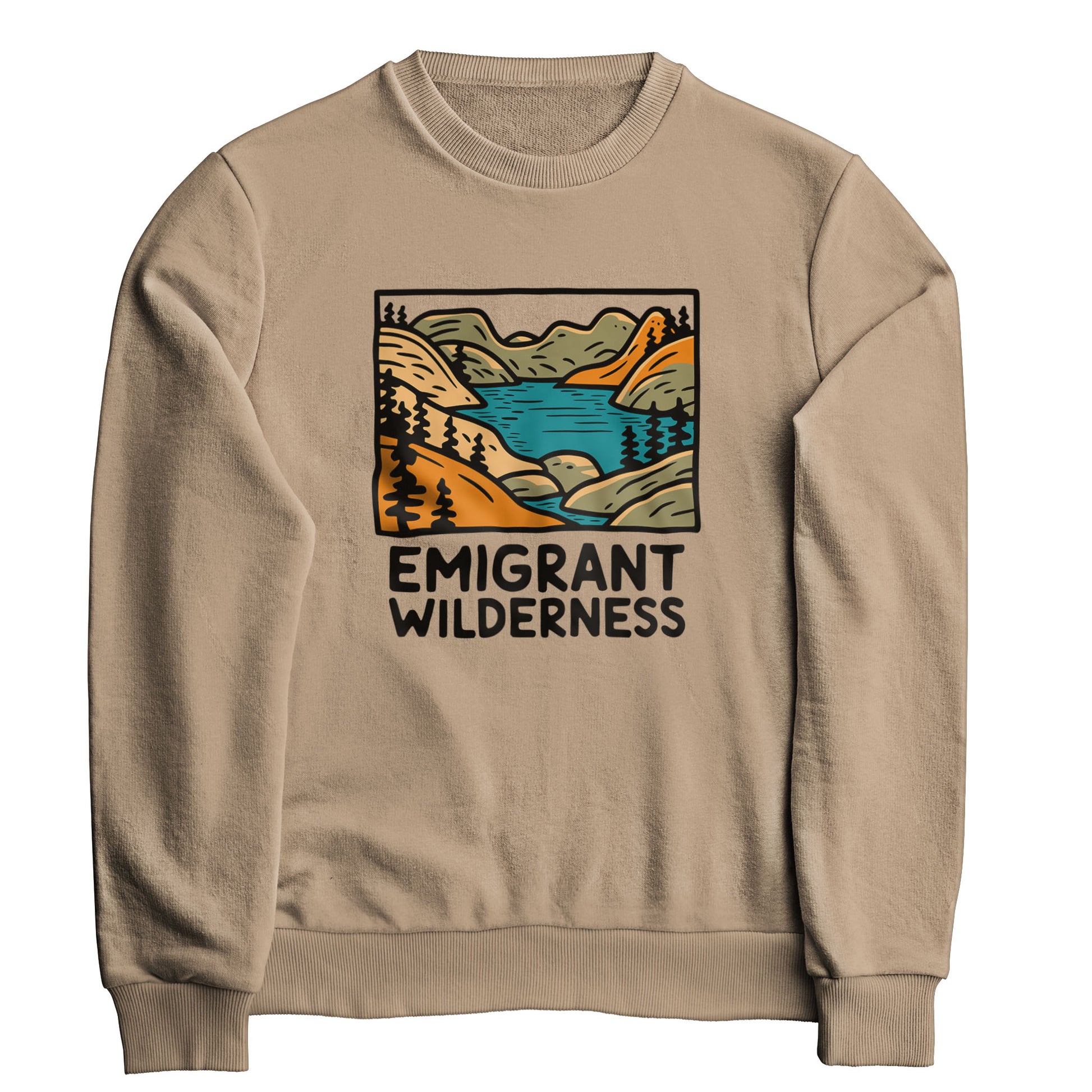 Emigrant Wilderness Crewneck Sweatshirt Adventure and Outdoors Themed Sweatshirt