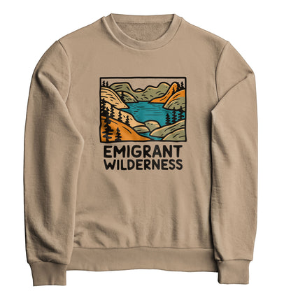 Emigrant Wilderness Crewneck Sweatshirt Adventure and Outdoors Themed Sweatshirt