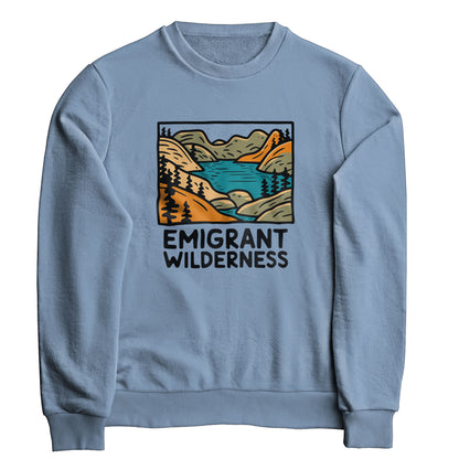 Emigrant Wilderness Crewneck Sweatshirt Adventure and Outdoors Themed Sweatshirt