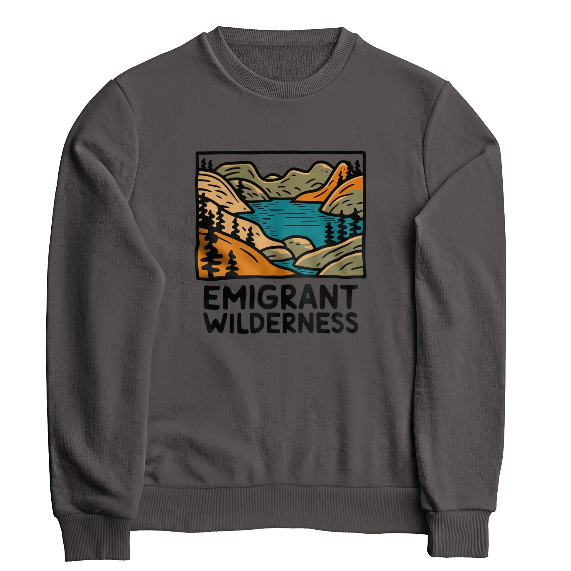 Emigrant Wilderness Crewneck Sweatshirt Adventure and Outdoors Themed Sweatshirt