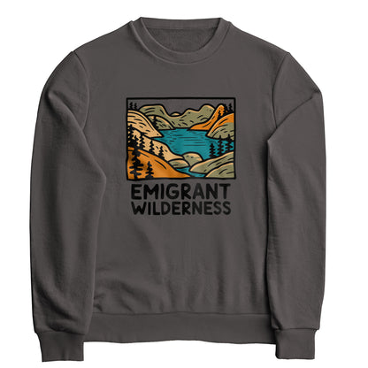 Emigrant Wilderness Crewneck Sweatshirt Adventure and Outdoors Themed Sweatshirt