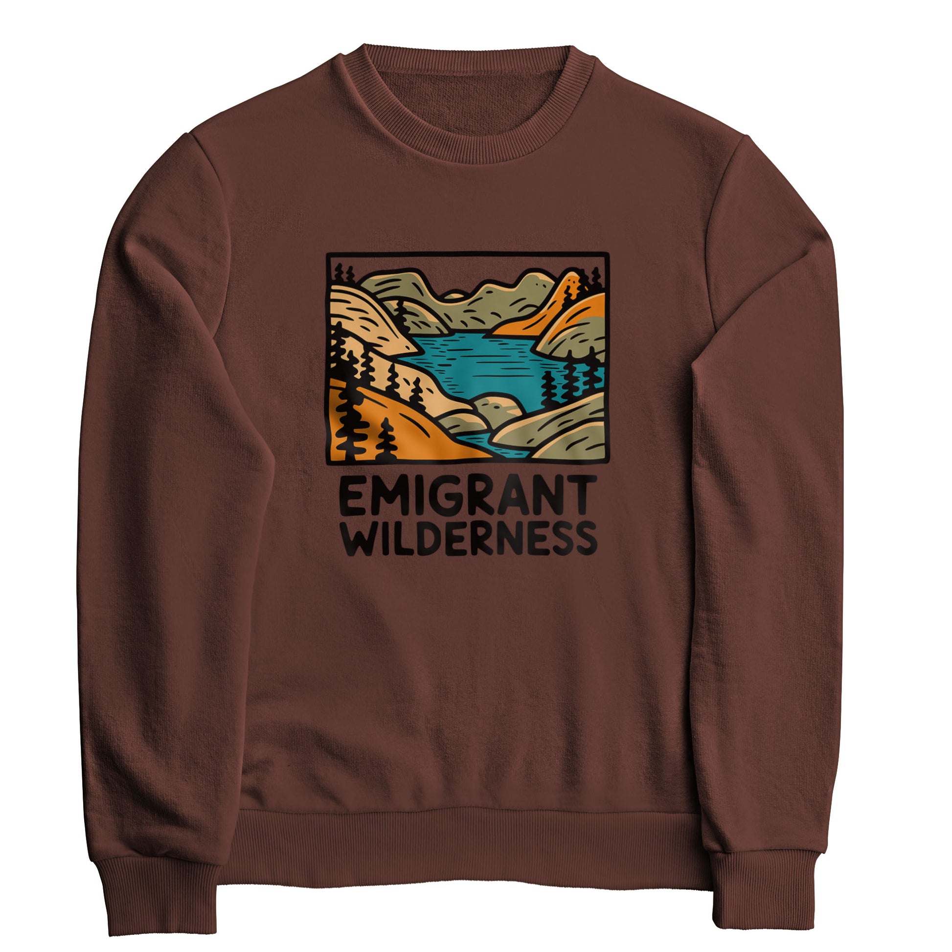 Emigrant Wilderness Crewneck Sweatshirt Adventure and Outdoors Themed Sweatshirt