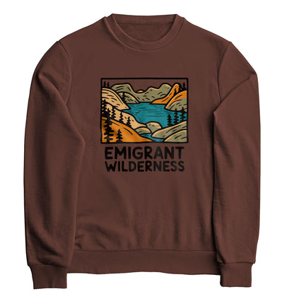 Emigrant Wilderness Crewneck Sweatshirt Adventure and Outdoors Themed Sweatshirt
