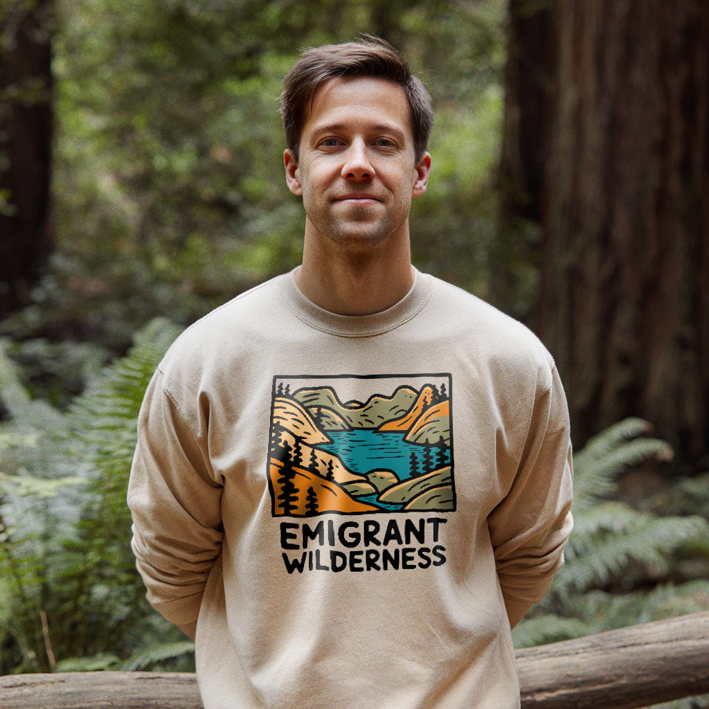Emigrant Wilderness Crewneck Sweatshirt Adventure and Outdoors Themed Sweatshirt