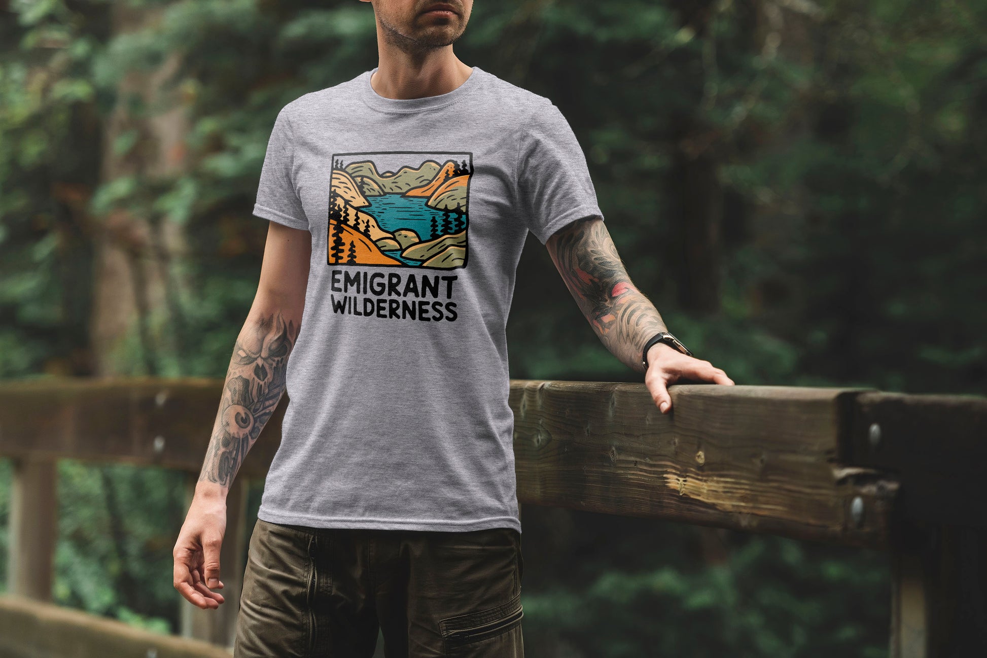 Emigrant WildernessT-Shirt Adventure and Outdoors Themed T-Shirt