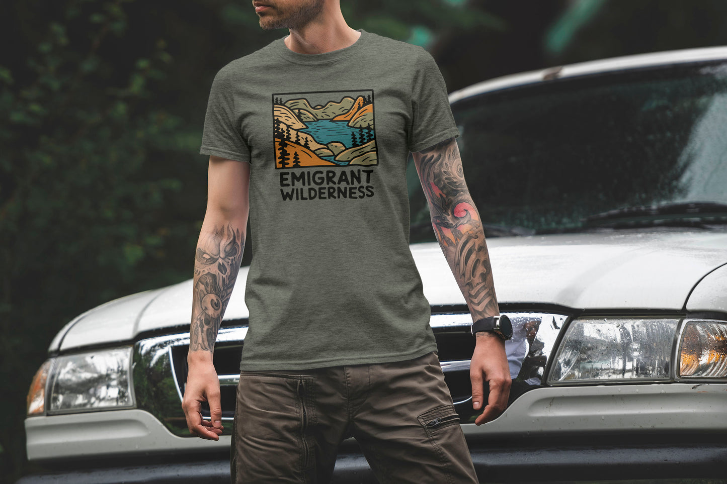 Emigrant WildernessT-Shirt Adventure and Outdoors Themed T-Shirt