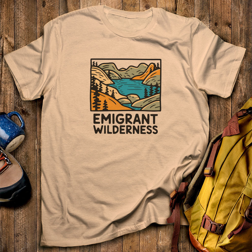 Emigrant WildernessT-Shirt Sand Adventure and Outdoors Themed T-Shirt
