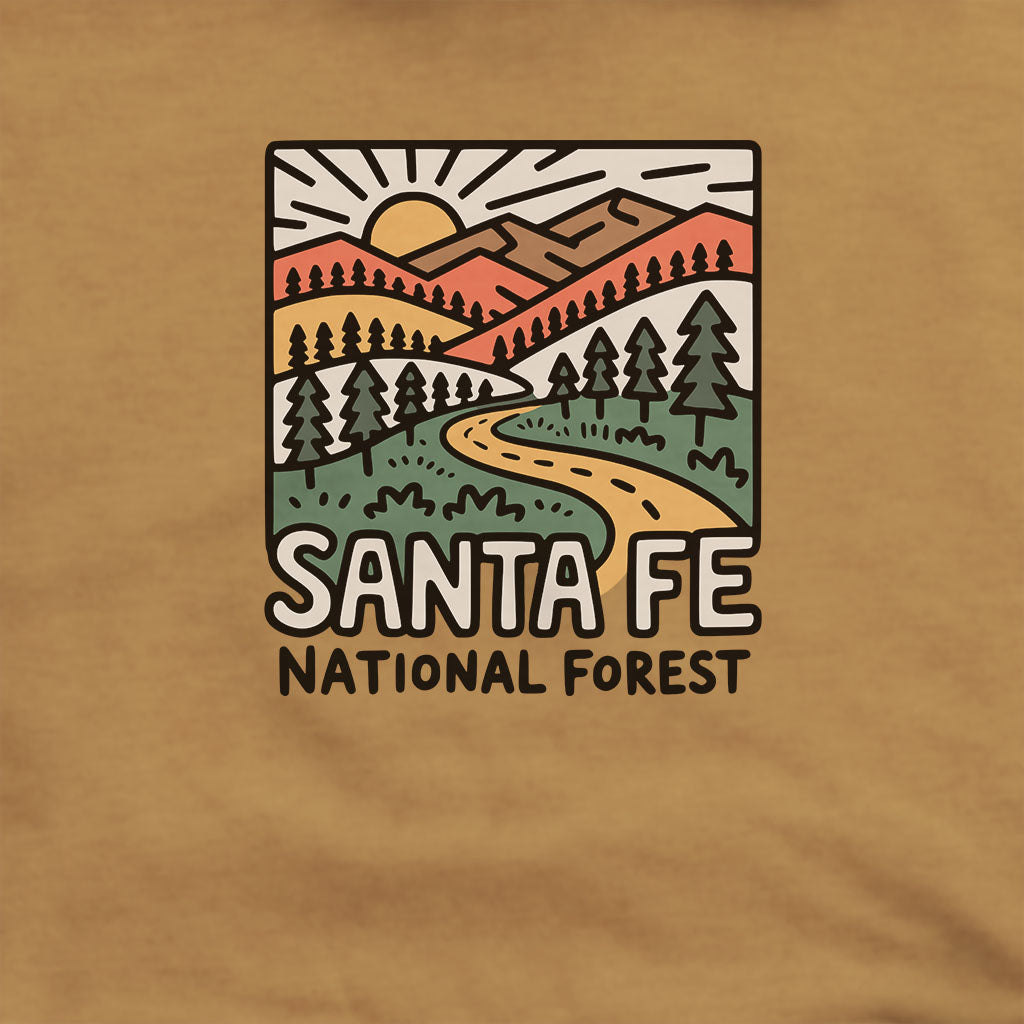 Santa Fe National Forest Hoodie Adventure and Outdoors Themed Hoodie
