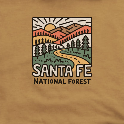 Santa Fe National Forest Hoodie Adventure and Outdoors Themed Hoodie