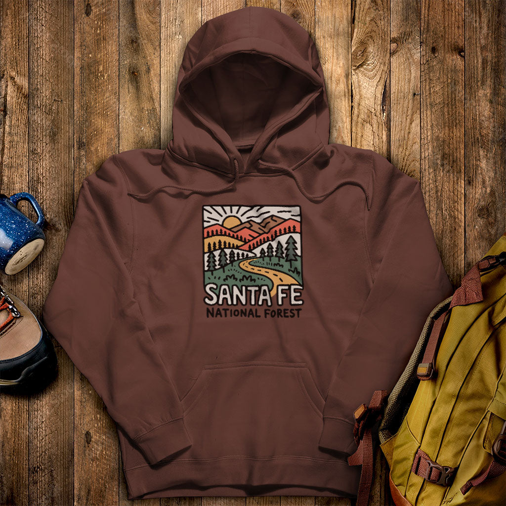 Santa Fe National Forest Hoodie Cocoa Adventure and Outdoors Themed Hoodie