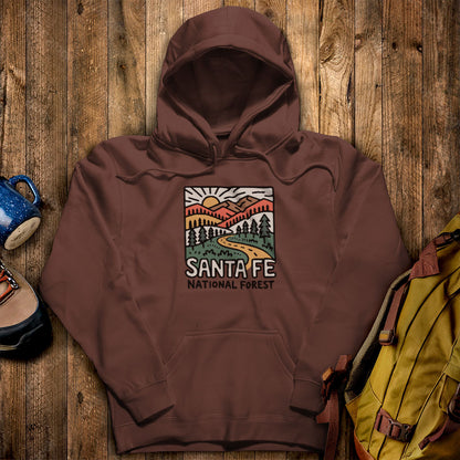 Santa Fe National Forest Hoodie Cocoa Adventure and Outdoors Themed Hoodie