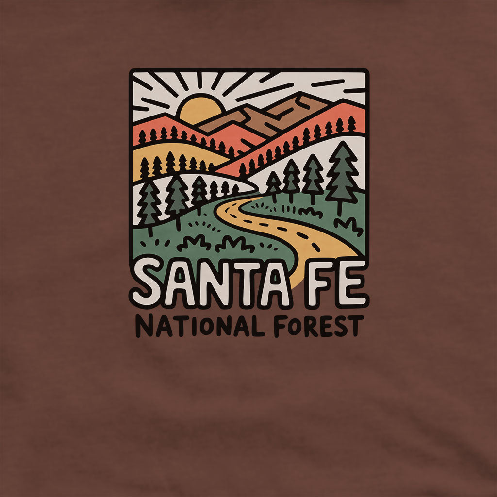 Santa Fe National Forest Hoodie Adventure and Outdoors Themed Hoodie