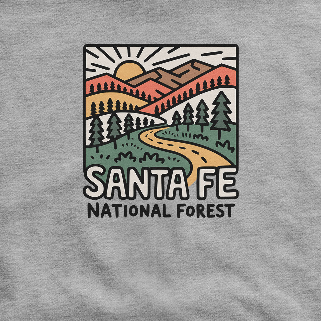 Santa Fe National Forest Hoodie Adventure and Outdoors Themed Hoodie