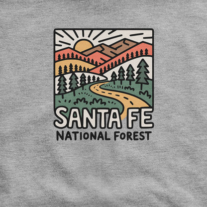 Santa Fe National Forest Hoodie Adventure and Outdoors Themed Hoodie