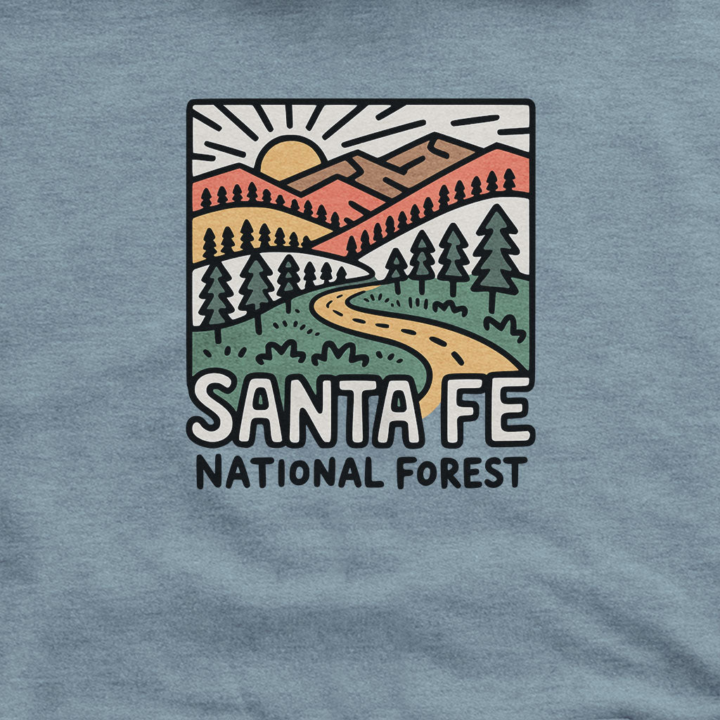 Santa Fe National Forest Hoodie Adventure and Outdoors Themed Hoodie