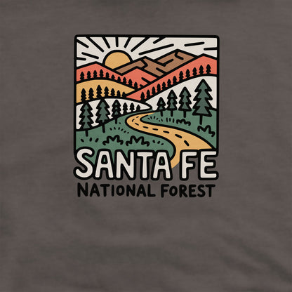 Santa Fe National Forest Crewneck Sweatshirt Adventure and Outdoors Themed Sweatshirt