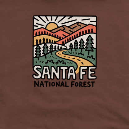 Santa Fe National Forest Crewneck Sweatshirt Adventure and Outdoors Themed Sweatshirt