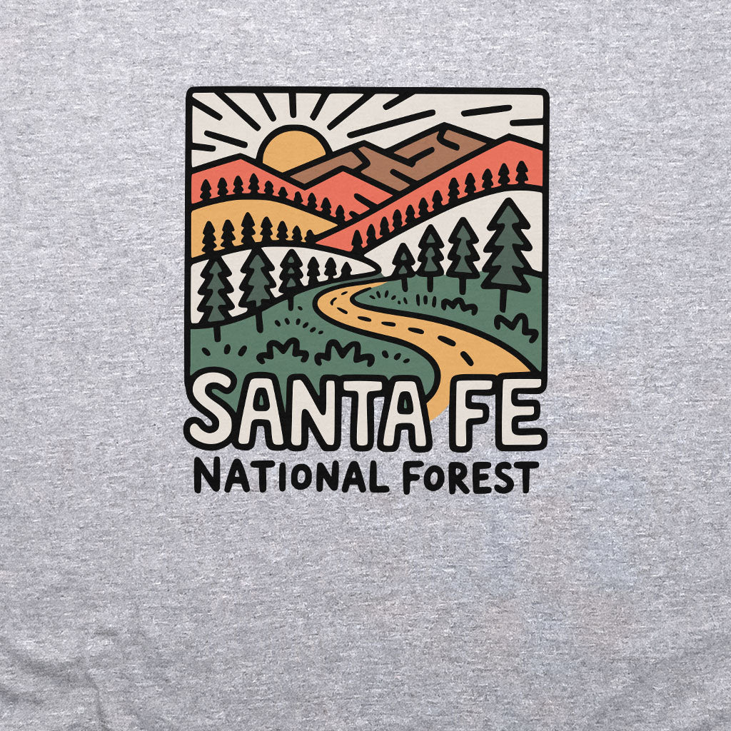 Santa Fe National Forest Crewneck Sweatshirt Adventure and Outdoors Themed Sweatshirt