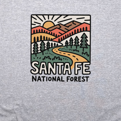 Santa Fe National Forest Crewneck Sweatshirt Adventure and Outdoors Themed Sweatshirt