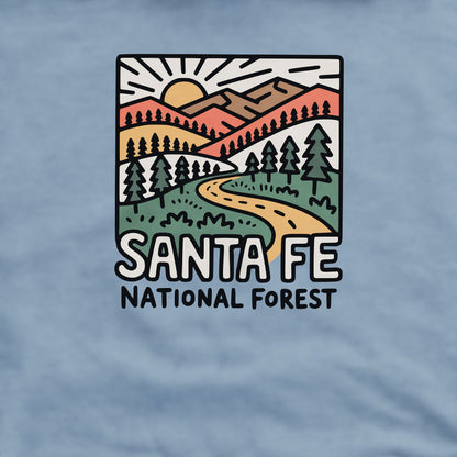 Santa Fe National Forest Crewneck Sweatshirt Adventure and Outdoors Themed Sweatshirt