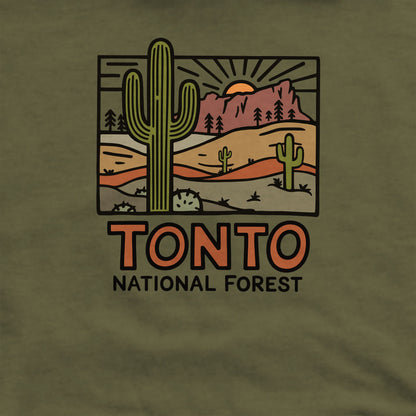 Tonto National Forest Crewneck Sweatshirt Adventure and Outdoors Themed Sweatshirt