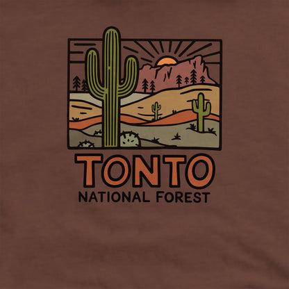 Tonto National Forest Crewneck Sweatshirt Adventure and Outdoors Themed Sweatshirt