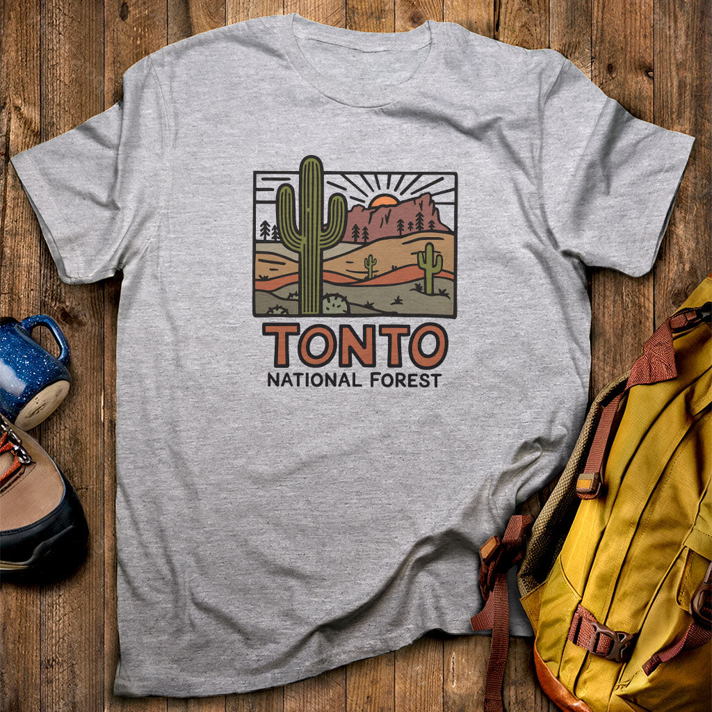 Tonto National Forest T-Shirt Sport Grey Adventure and Outdoors Themed T-Shirt