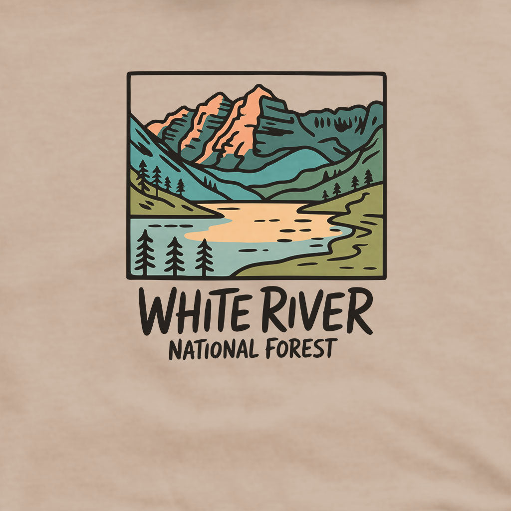 White River National Forest Hoodie Adventure and Outdoors Themed Hoodie