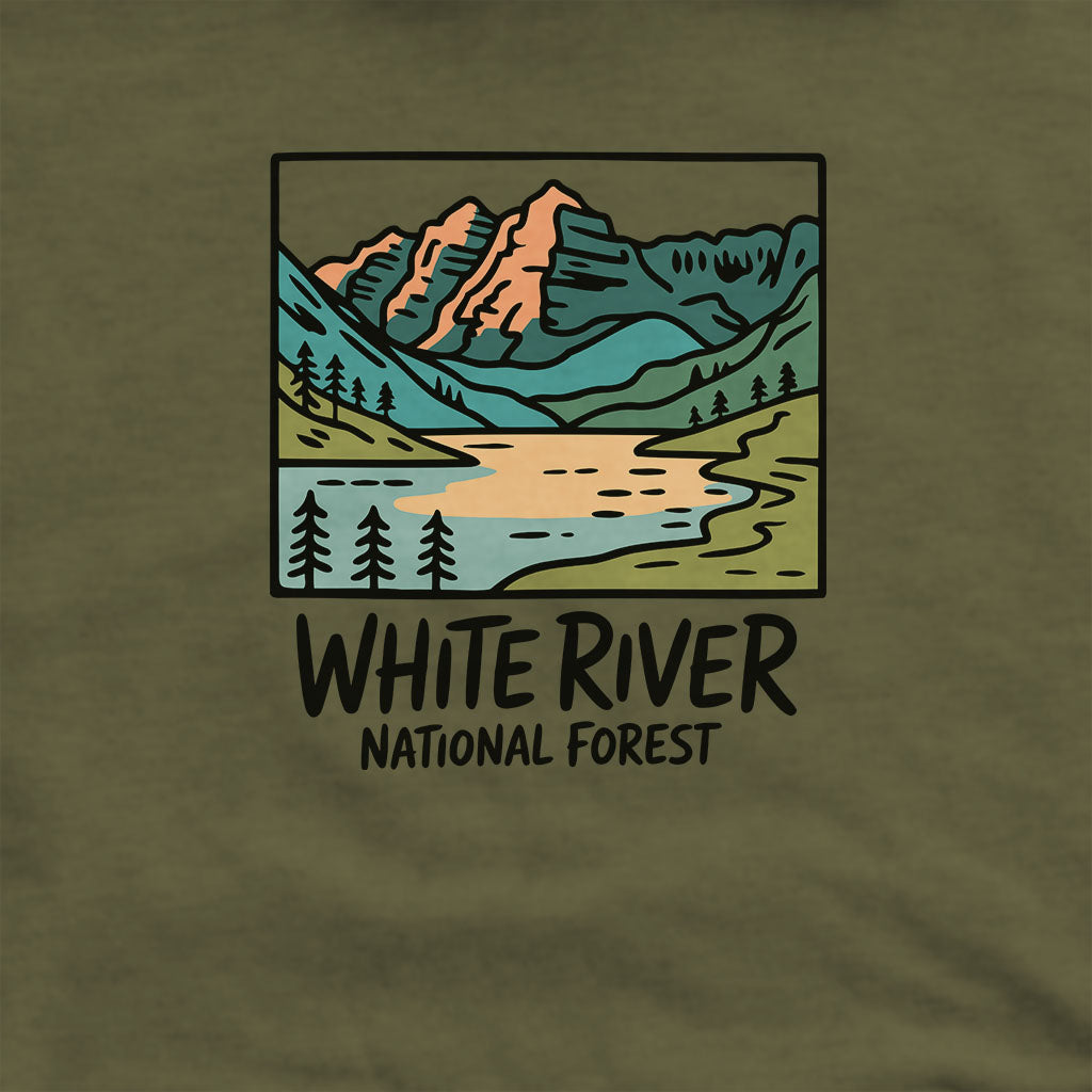 White River National Forest Hoodie Adventure and Outdoors Themed Hoodie